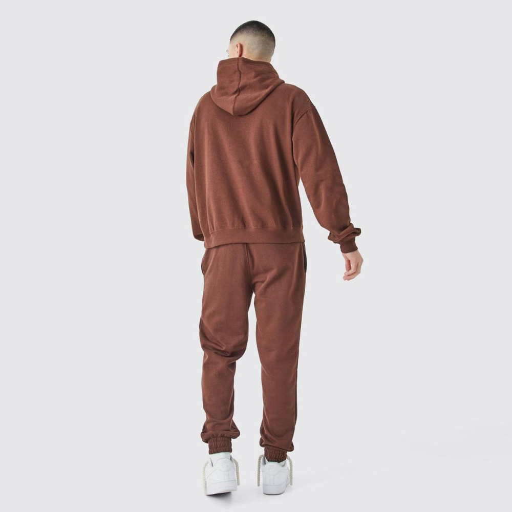 Boxy Embroidred Hooded Tracksuit