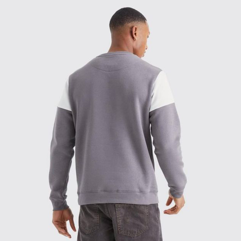 Slim Color Block Sweatshirt – Charcoal